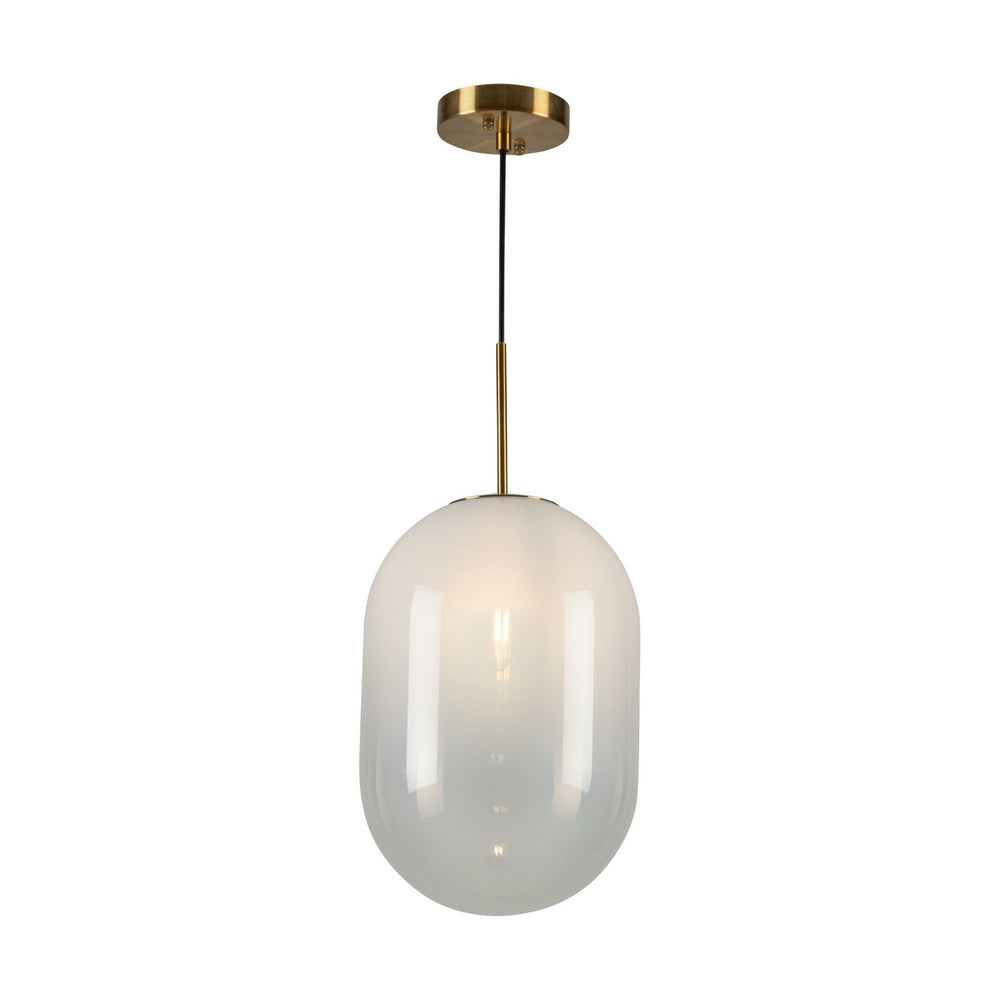Artcraft Canada - AC10630BR - One Light Pendant - Vita - White, Brass