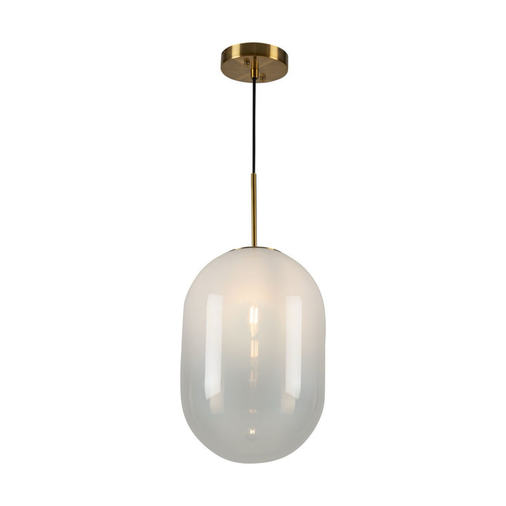 Artcraft Canada - AC10630BR - One Light Pendant - Vita - White, Brass