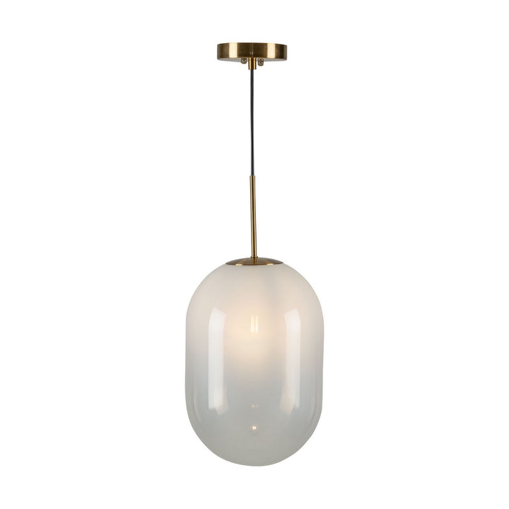 Artcraft Canada - AC10630BR - One Light Pendant - Vita - White, Brass