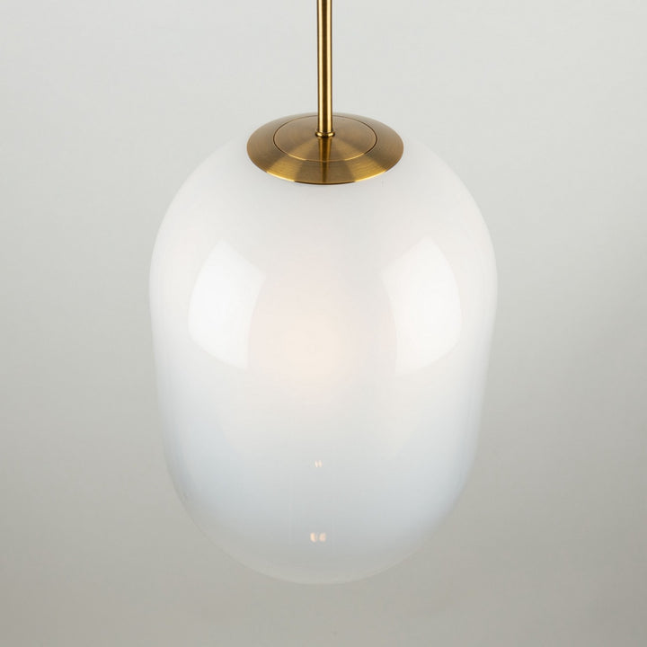Artcraft Canada - AC10630BR - One Light Pendant - Vita - White, Brass