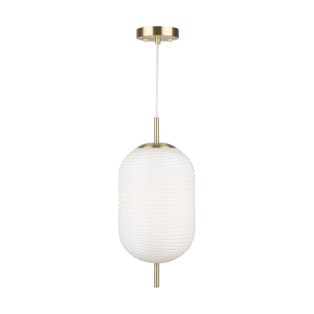 Artcraft Canada - AC10631BR - One Light Pendant - Vita - White, Brass