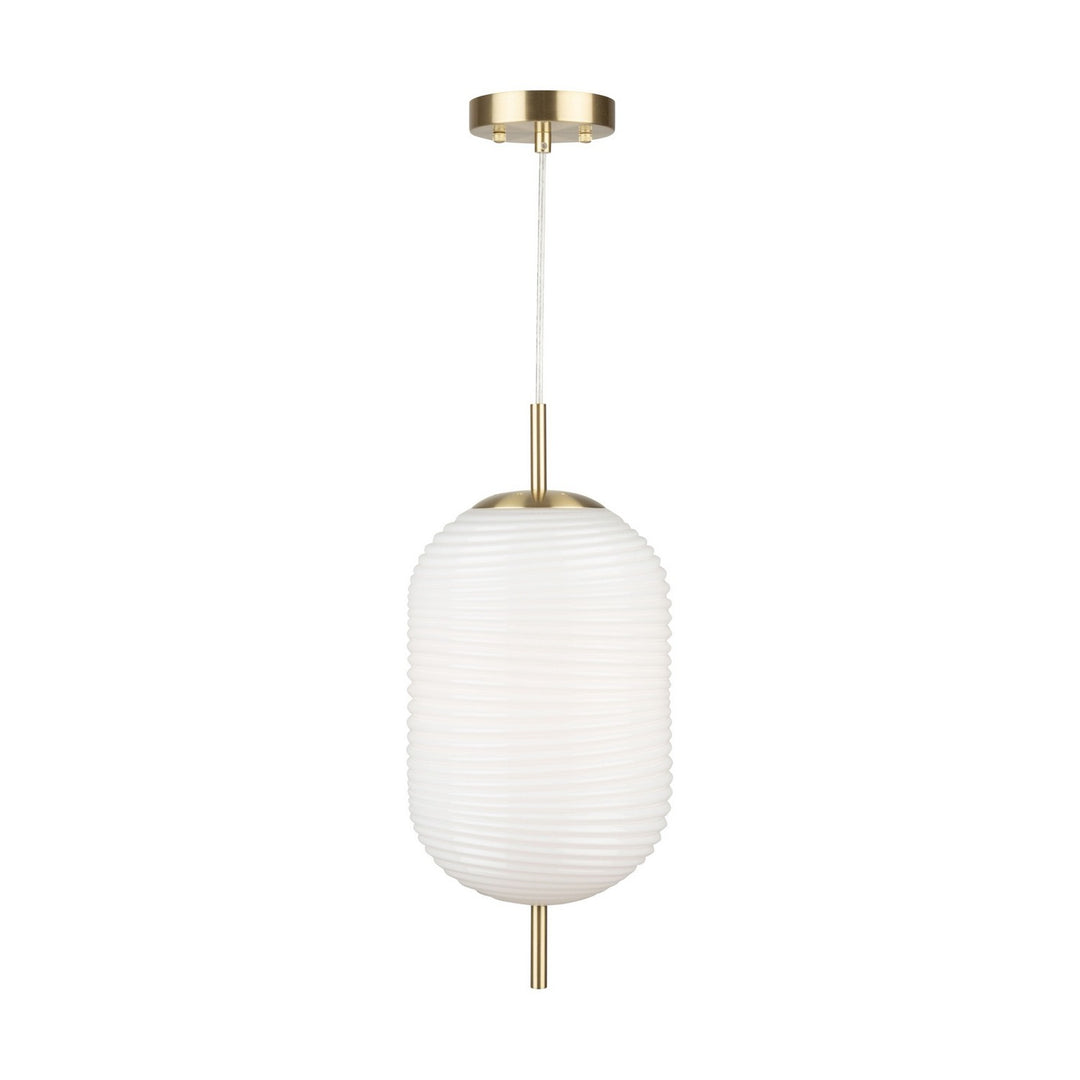 Artcraft Canada - AC10631BR - One Light Pendant - Vita - White, Brass