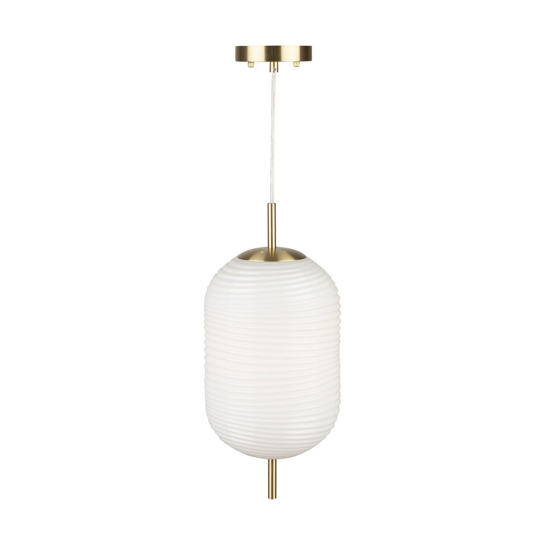 Artcraft Canada - AC10631BR - One Light Pendant - Vita - White, Brass