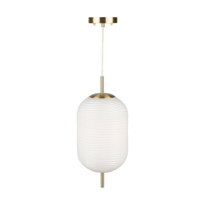 Artcraft Canada - AC10631BR - One Light Pendant - Vita - White, Brass