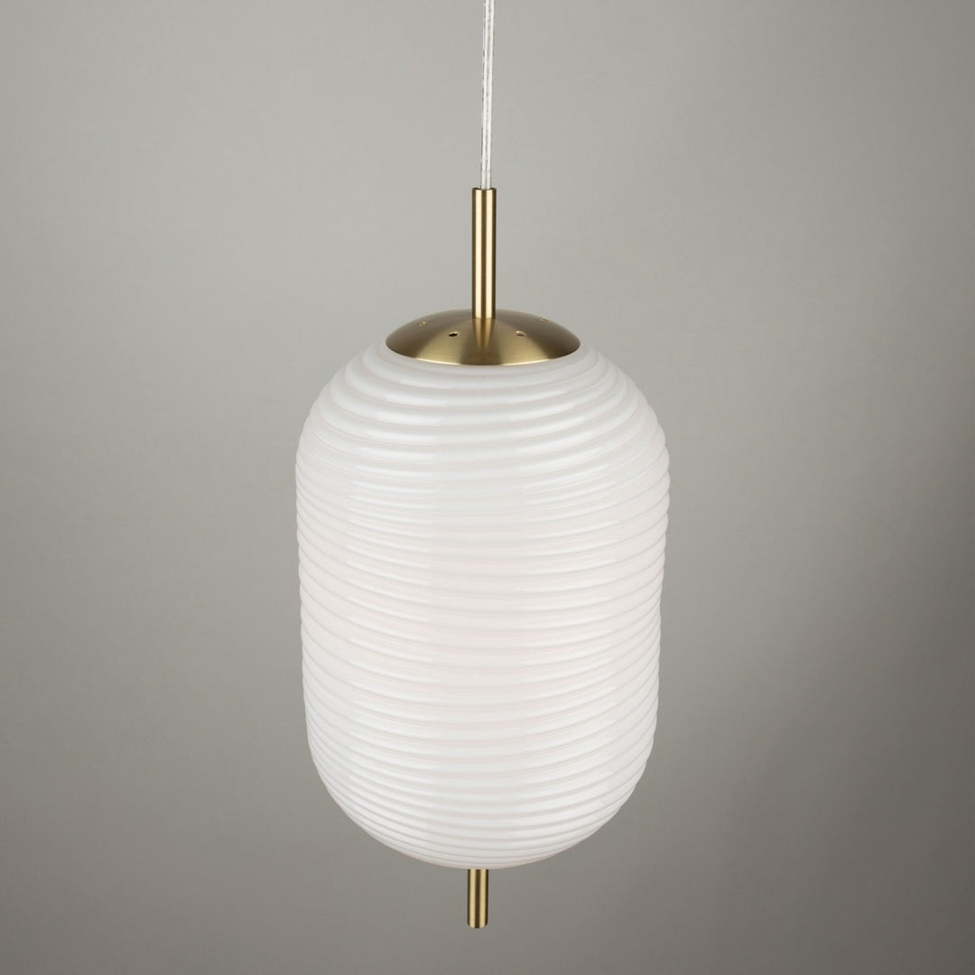Artcraft Canada - AC10631BR - One Light Pendant - Vita - White, Brass