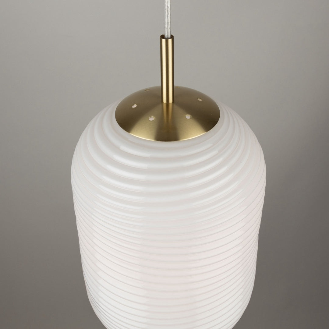 Artcraft Canada - AC10631BR - One Light Pendant - Vita - White, Brass