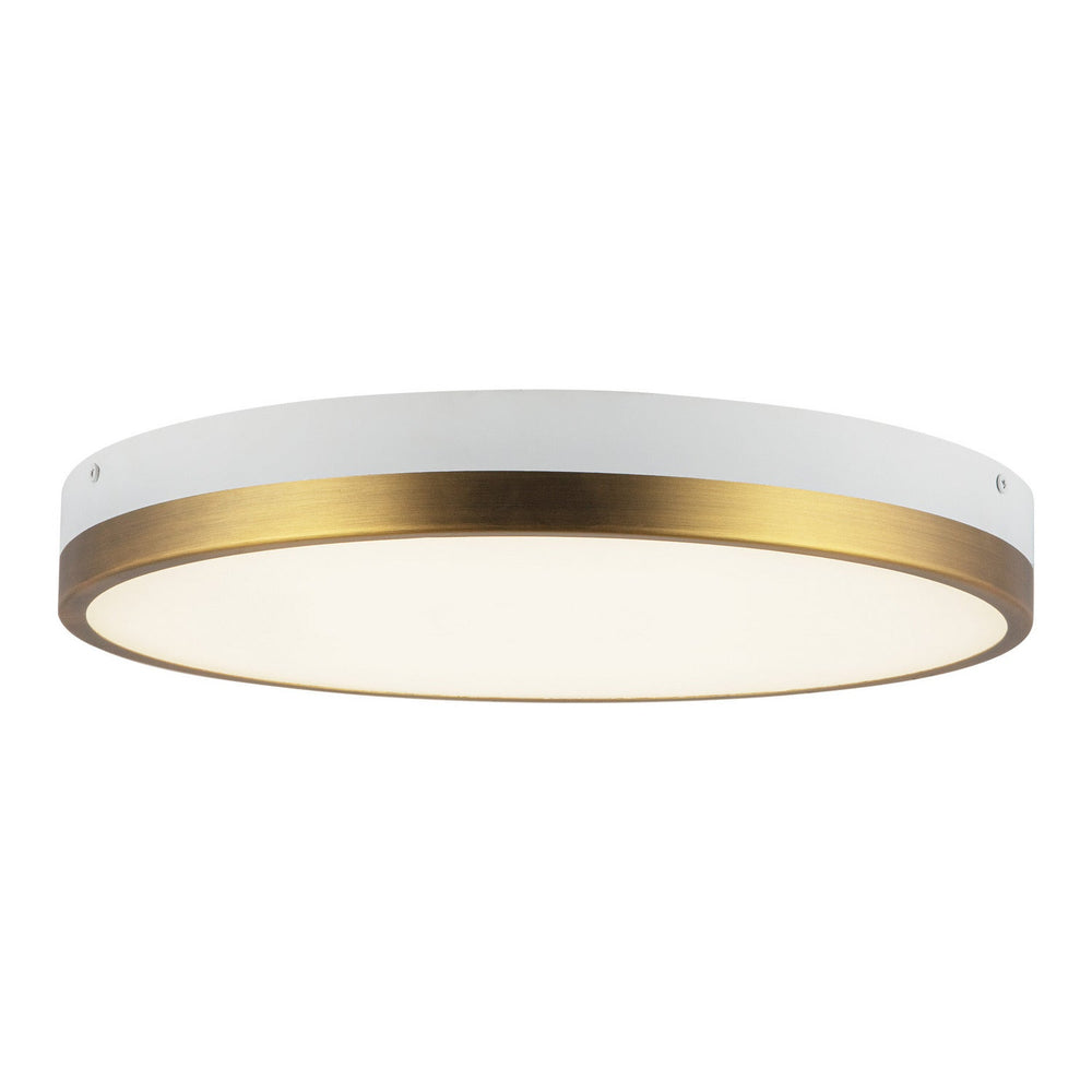 Adelaide LED Flush Mount in Aged Gold/White Alora Canada