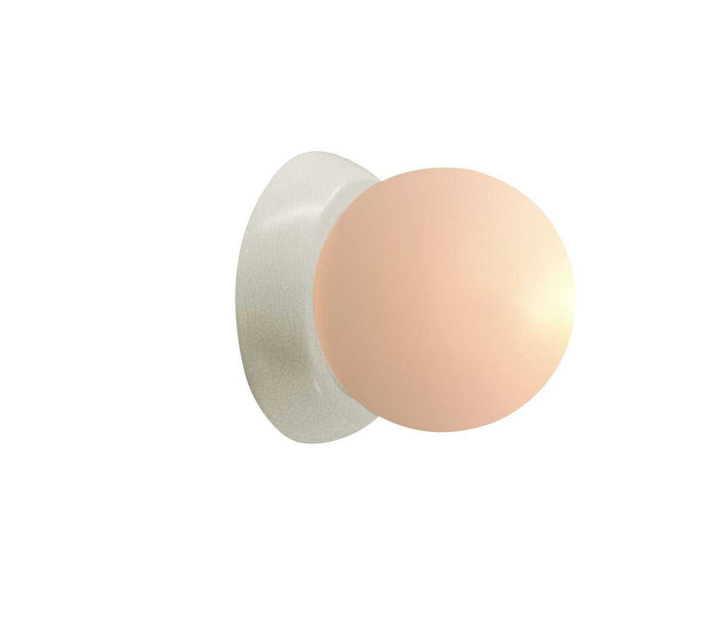Ambiance LED Wall Sconce in White Crackle Justice Designs