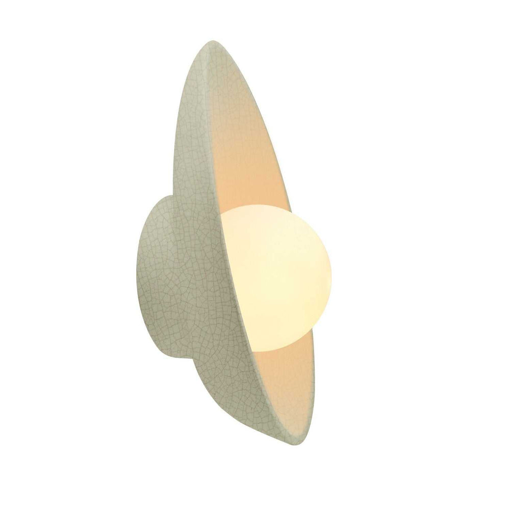 Ambiance LED Wall Sconce in Celadon Green Crackle Justice Designs