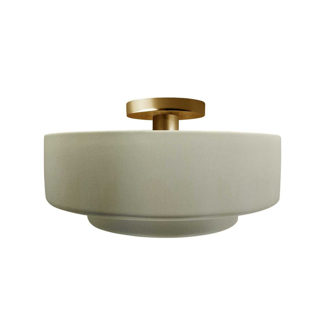 Radiance One Light Semi-Flush Mount in Celadon Green Crackle Justice Designs