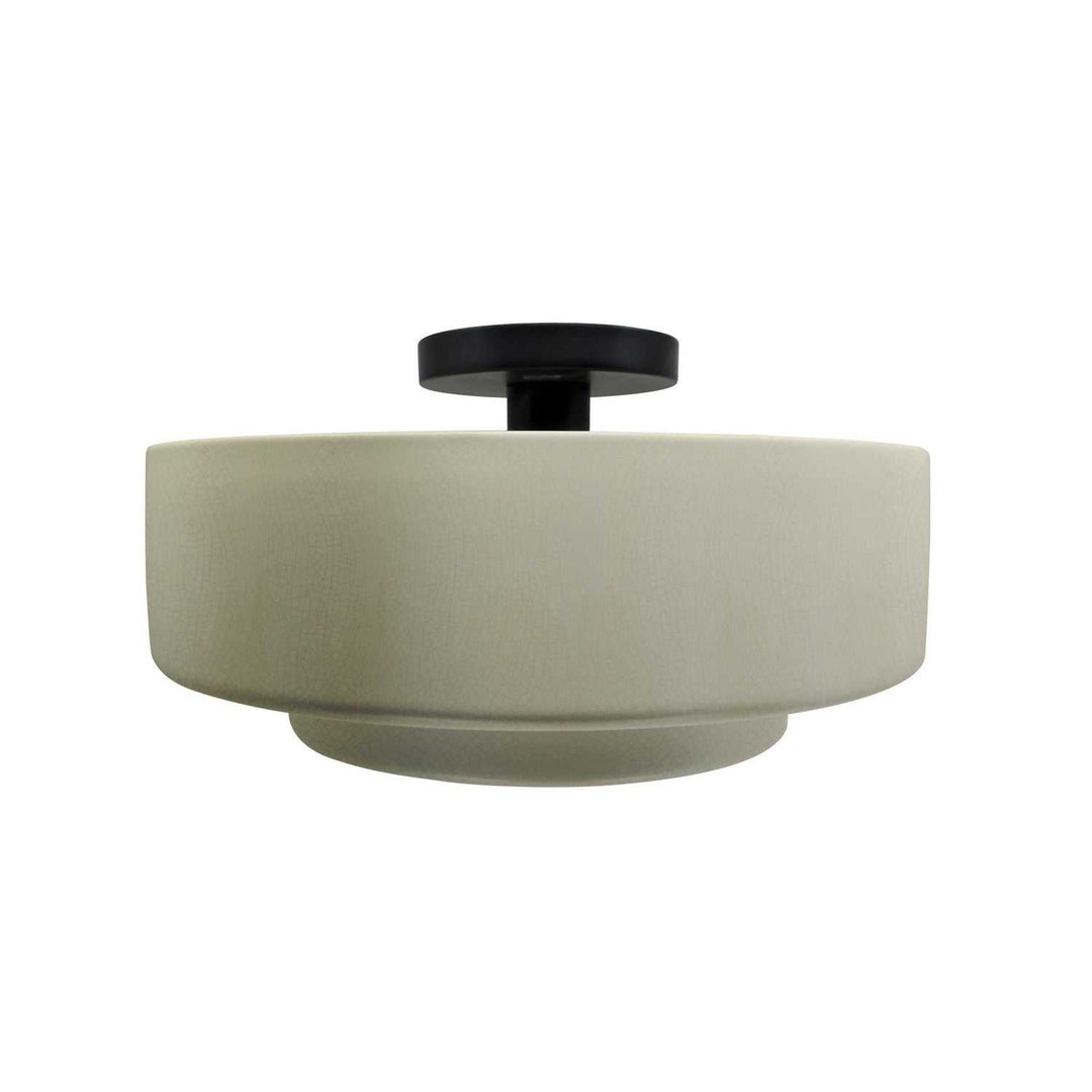Radiance One Light Semi-Flush Mount in Celadon Green Crackle Justice Designs