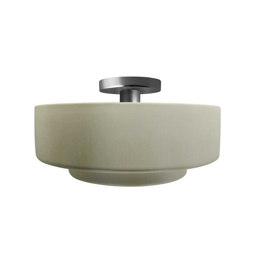 Radiance One Light Semi-Flush Mount in Celadon Green Crackle Justice Designs