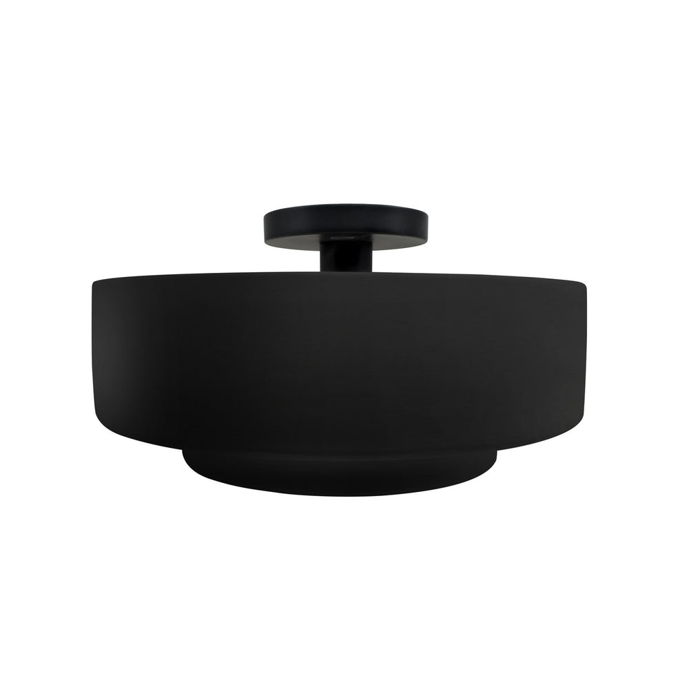 Justice Designs - CER-6363-CRB-MBLK - One Light Semi-Flush Mount - Radiance - Carbon - Matte Black