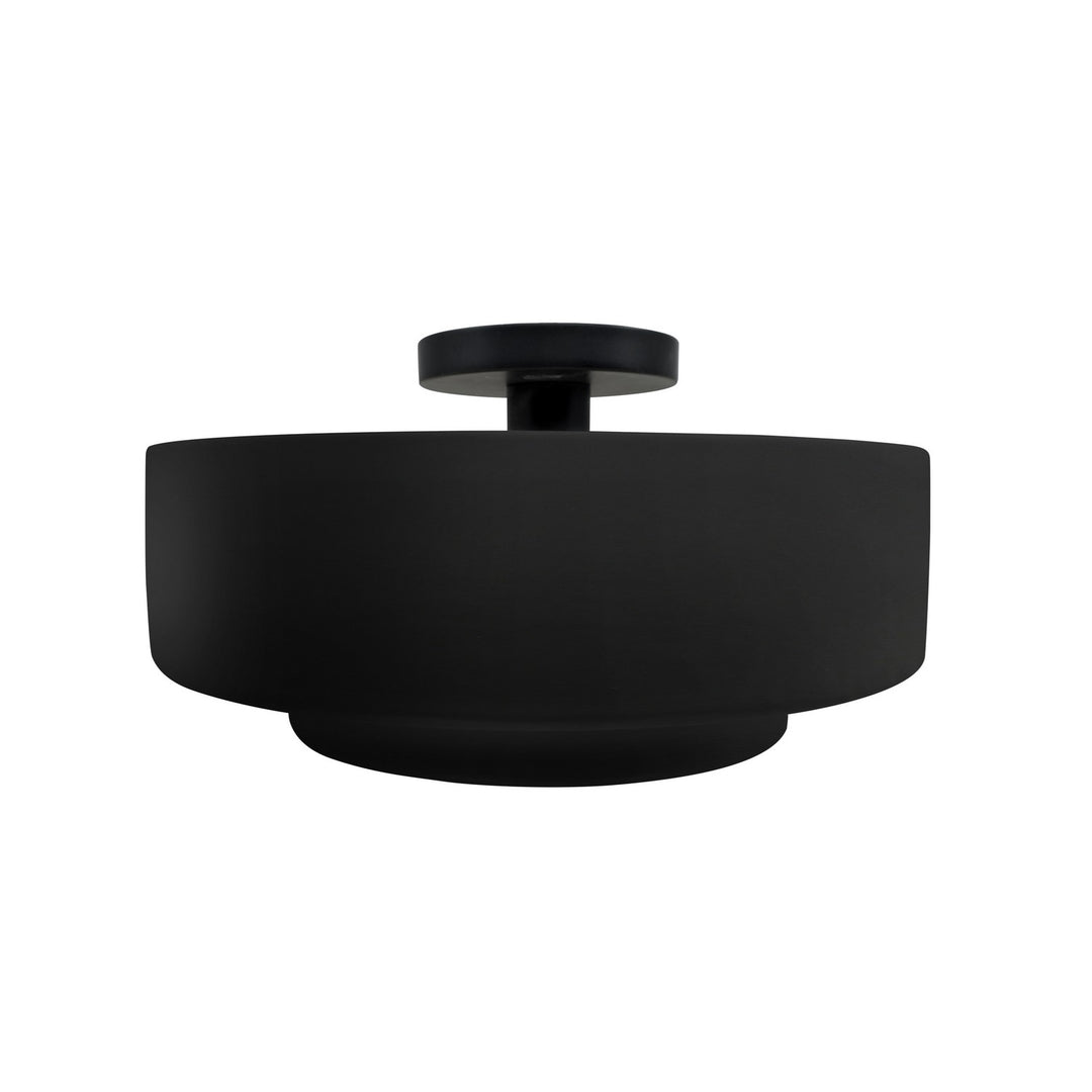 Justice Designs - CER-6363-CRB-MBLK - One Light Semi-Flush Mount - Radiance - Carbon - Matte Black