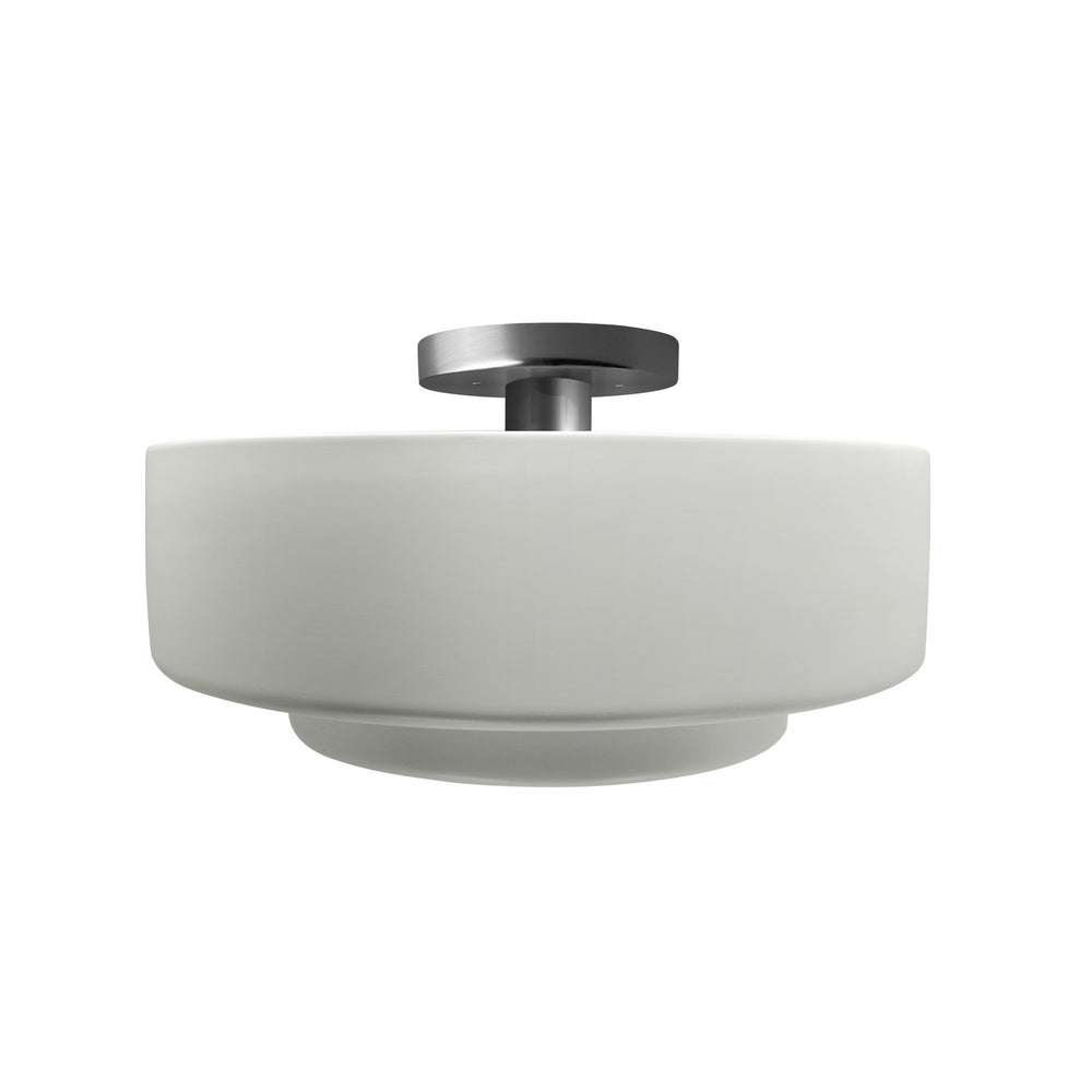 Justice Designs - CER-6363-MAT-NCKL - One Light Semi-Flush Mount - Radiance - Matte White