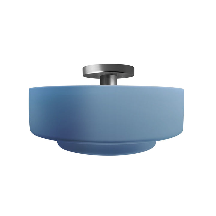 Justice Designs - CER-6363-SKBL-NCKL - One Light Semi-Flush Mount - Radiance - Sky Blue