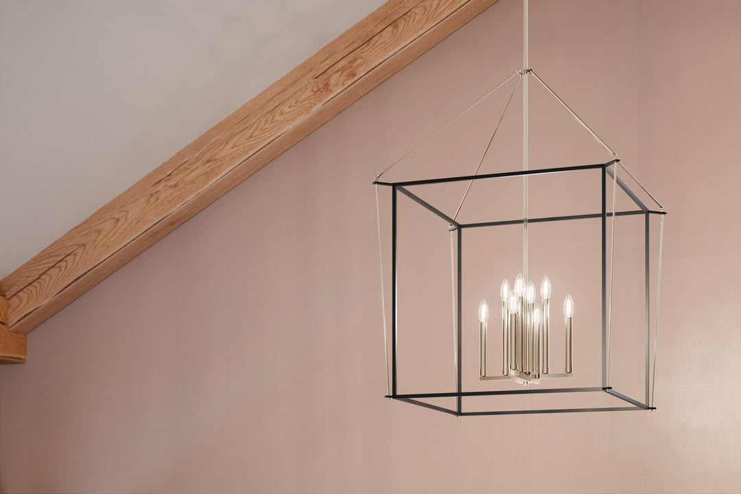 Kichler Canada - 52628PN - Eight Light Foyer Pendant - Eisley - Polished Nickel