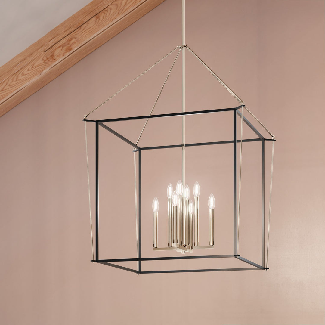 Kichler Canada - 52628PN - Eight Light Foyer Pendant - Eisley - Polished Nickel