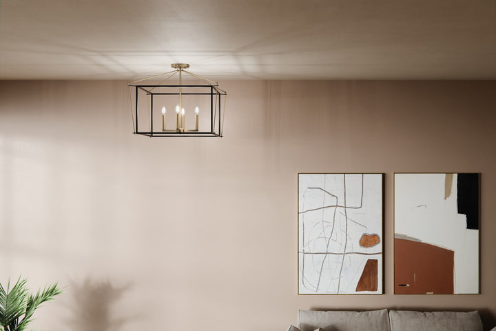 Kichler Canada - 52632CPZ - Four Light Semi Flush Mount - Eisley - Champagne Bronze