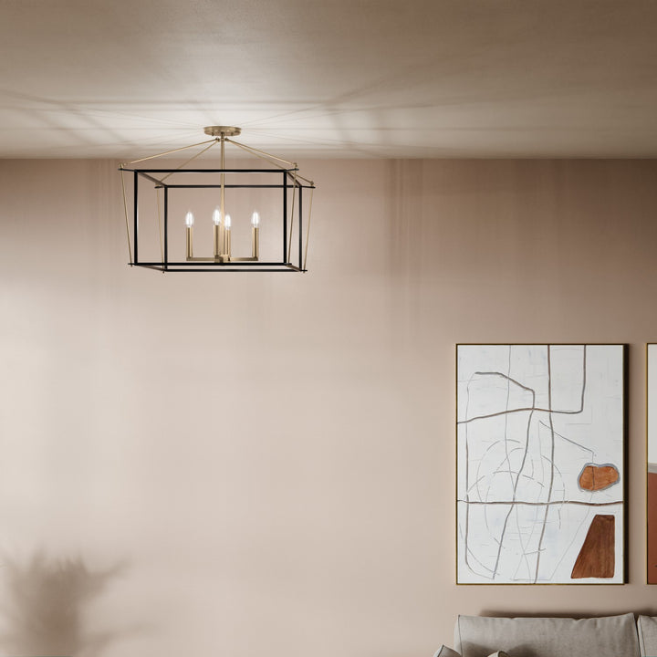 Kichler Canada - 52632CPZ - Four Light Semi Flush Mount - Eisley - Champagne Bronze