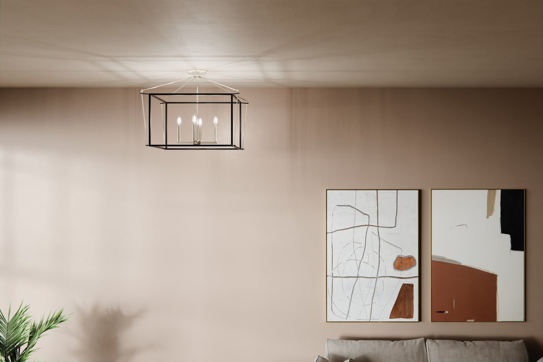 Kichler Canada - 52632PN - Four Light Semi Flush Mount - Eisley - Polished Nickel