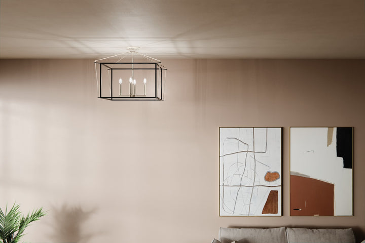 Kichler Canada - 52632PN - Four Light Semi Flush Mount - Eisley - Polished Nickel