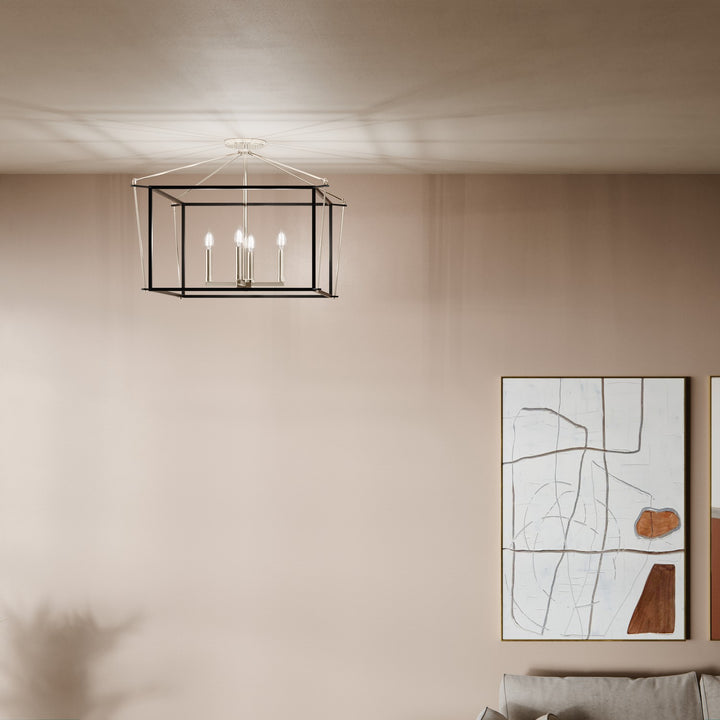 Kichler Canada - 52632PN - Four Light Semi Flush Mount - Eisley - Polished Nickel