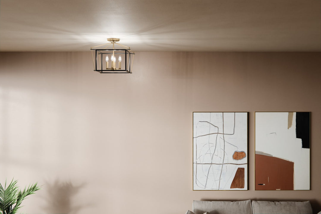 Kichler Canada - 52633CPZ - Four Light Semi Flush Mount - Eisley - Champagne Bronze
