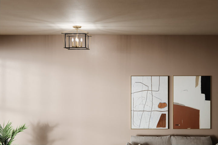 Kichler Canada - 52633CPZ - Four Light Semi Flush Mount - Eisley - Champagne Bronze