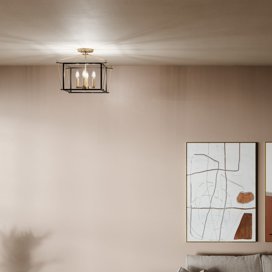 Kichler Canada - 52633CPZ - Four Light Semi Flush Mount - Eisley - Champagne Bronze