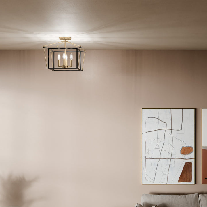 Kichler Canada - 52633CPZ - Four Light Semi Flush Mount - Eisley - Champagne Bronze