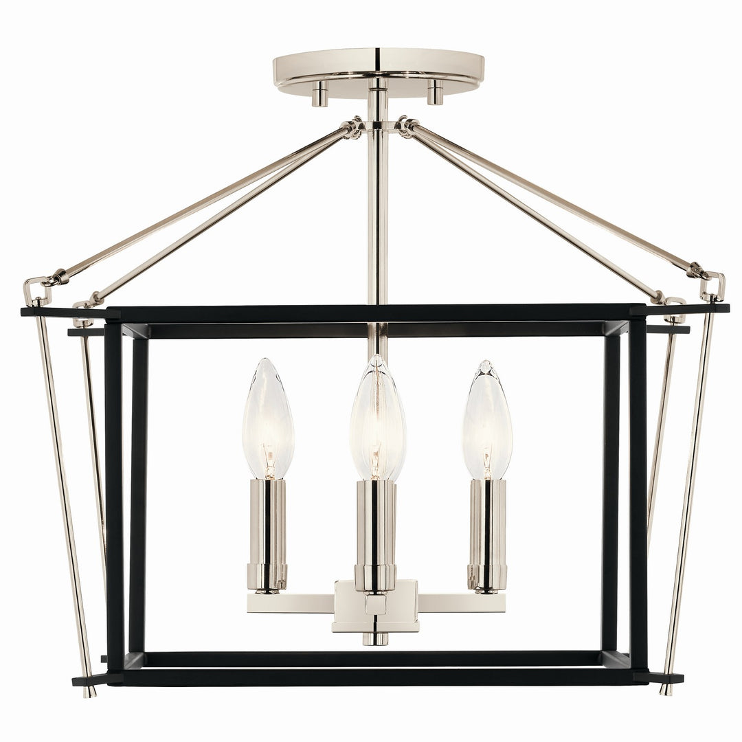 Kichler Canada - 52633PN - Four Light Semi Flush Mount - Eisley - Polished Nickel