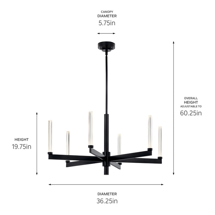 Kichler Canada - 52667BK - LED Chandelier - Sycara - Black