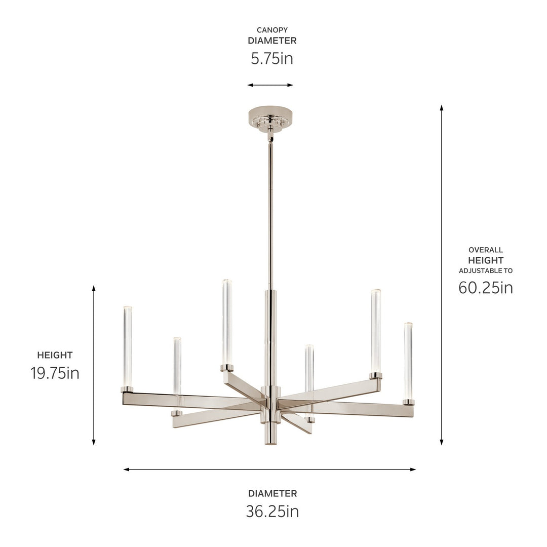 Kichler Canada - 52667PN - LED Chandelier - Sycara - Polished Nickel