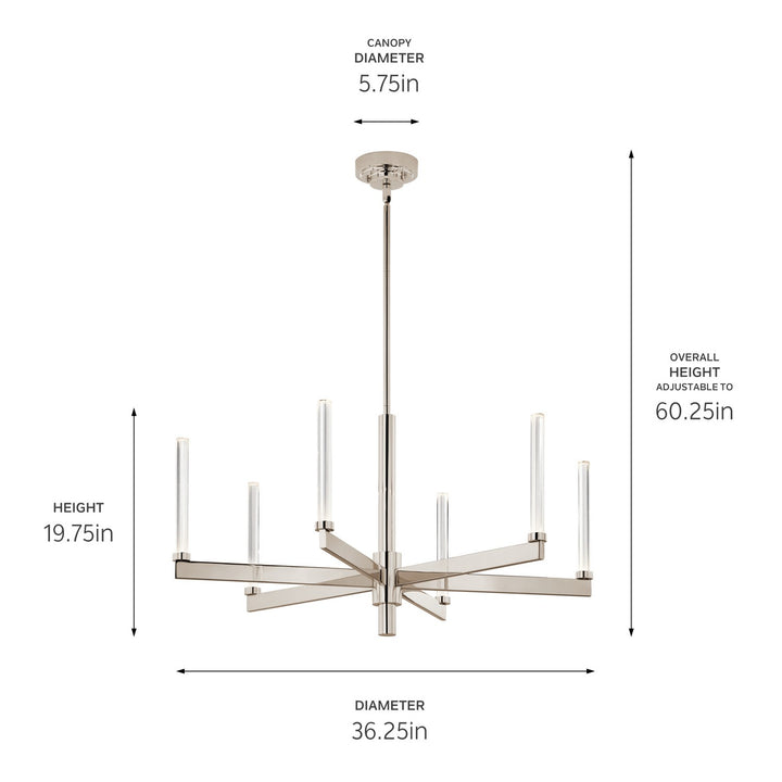 Kichler Canada - 52667PN - LED Chandelier - Sycara - Polished Nickel