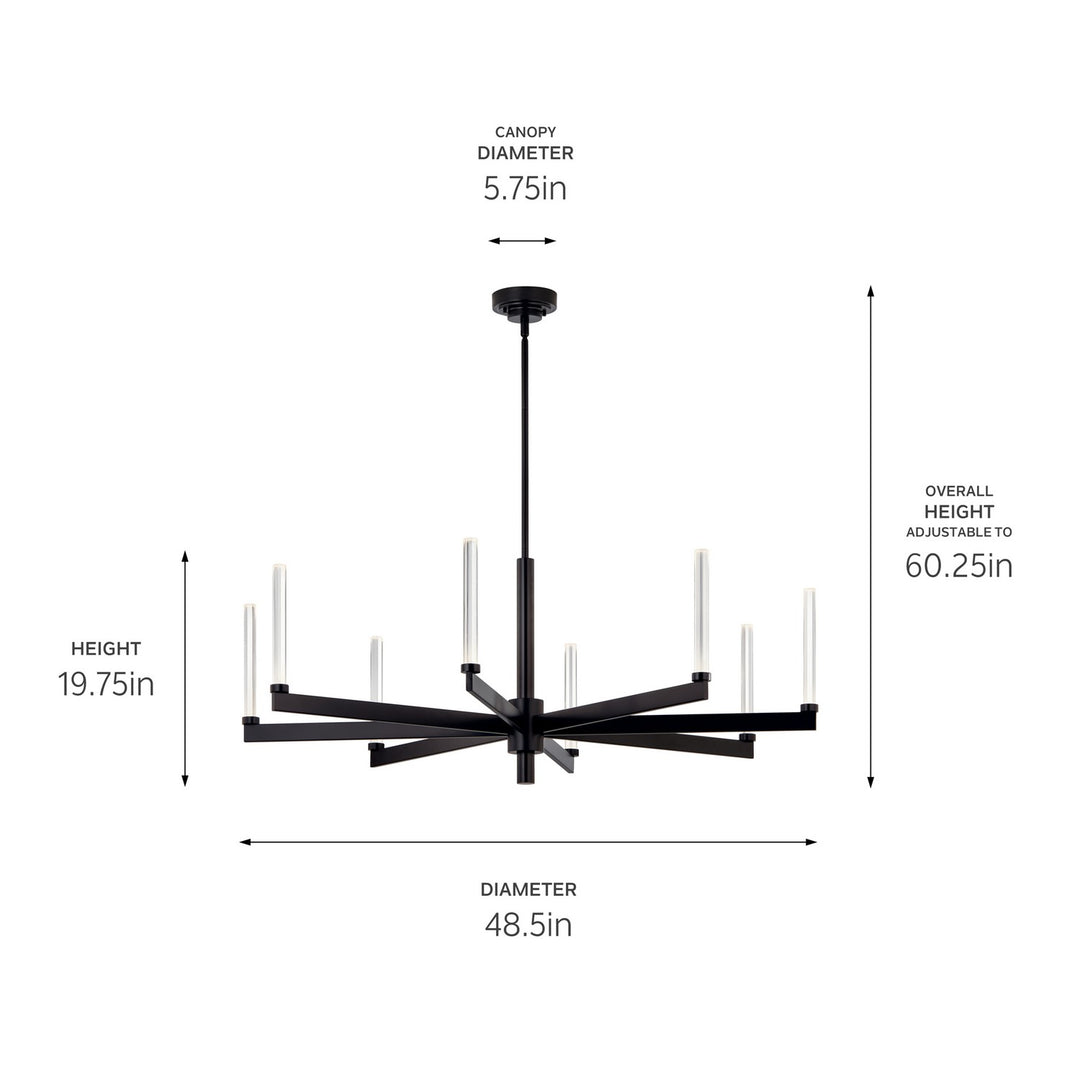 Kichler Canada - 52668BK - LED Chandelier - Sycara - Black