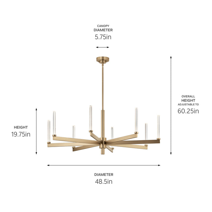 Kichler Canada - 52668CPZ - LED Chandelier - Sycara - Champagne Bronze
