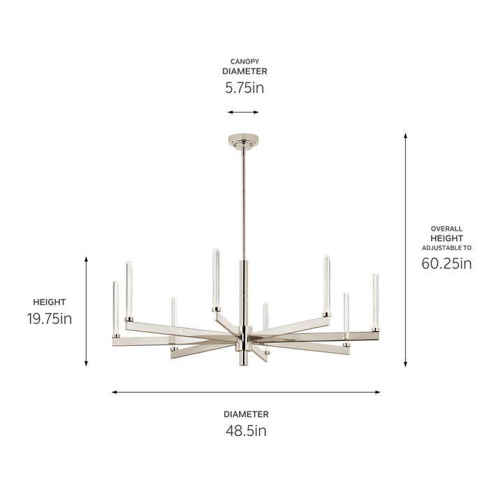Kichler Canada - 52668PN - LED Chandelier - Sycara - Polished Nickel
