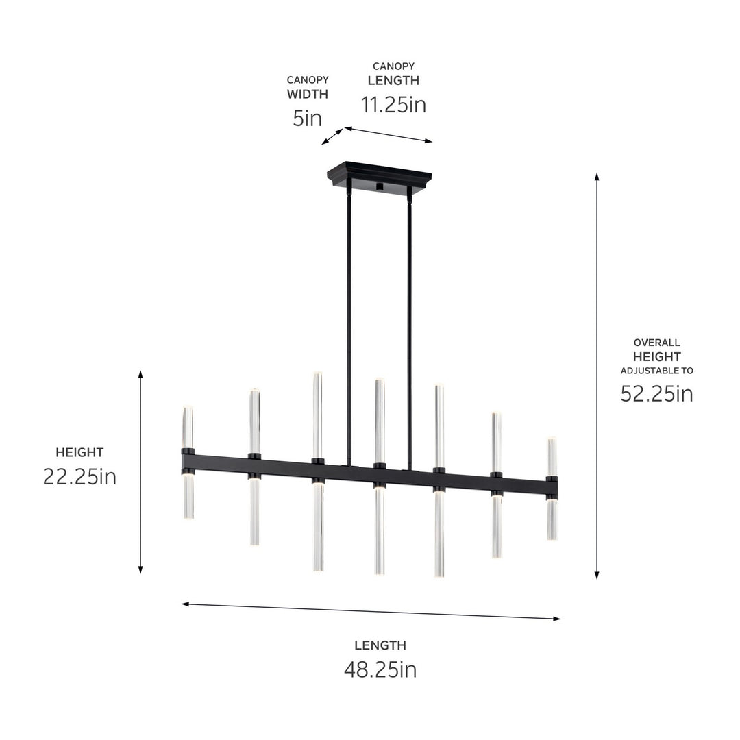 Kichler Canada - 52670BK - LED Linear Chandelier - Sycara - Black