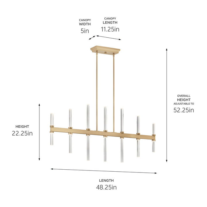Kichler Canada - 52670CPZ - LED Linear Chandelier - Sycara - Champagne Bronze
