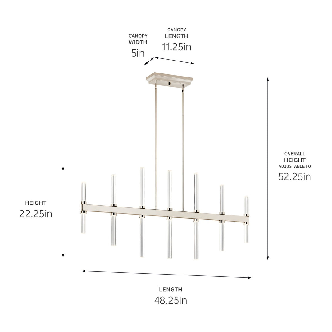 Kichler Canada - 52670PN - LED Linear Chandelier - Sycara - Polished Nickel