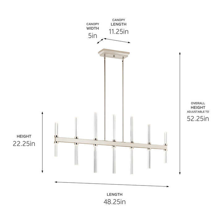 Kichler Canada - 52670PN - LED Linear Chandelier - Sycara - Polished Nickel