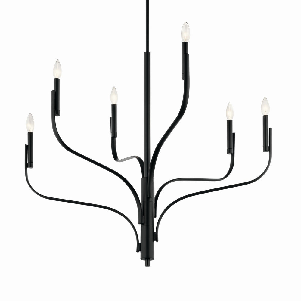 Kichler Canada - 52673BK - Six Light Chandelier - Livadia - Black
