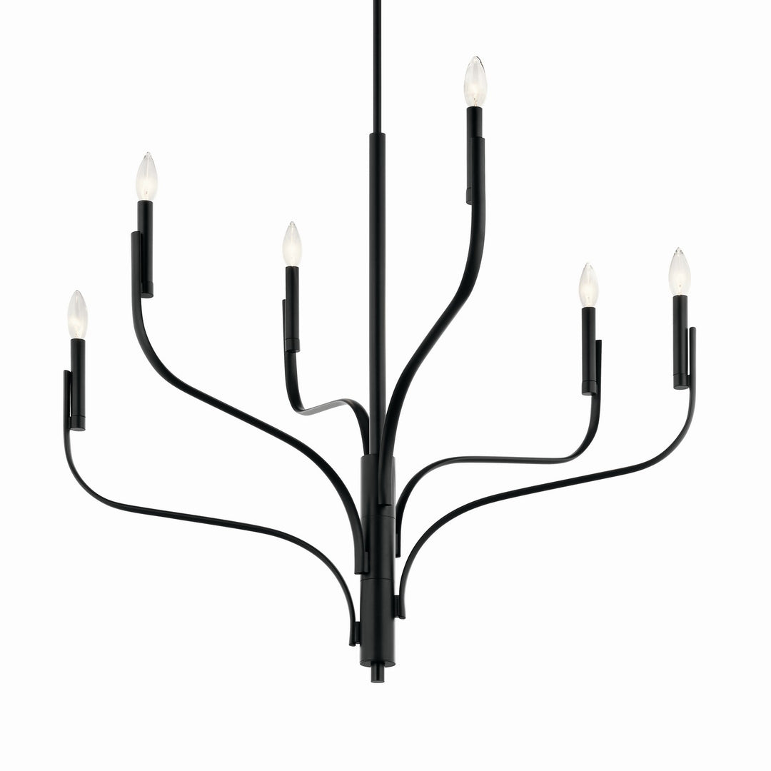 Kichler Canada - 52673BK - Six Light Chandelier - Livadia - Black