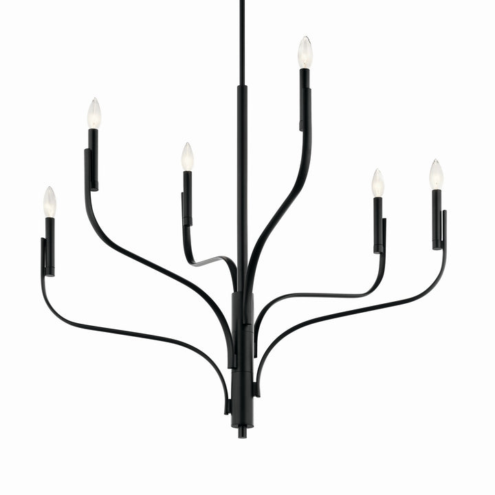 Kichler Canada - 52673BK - Six Light Chandelier - Livadia - Black