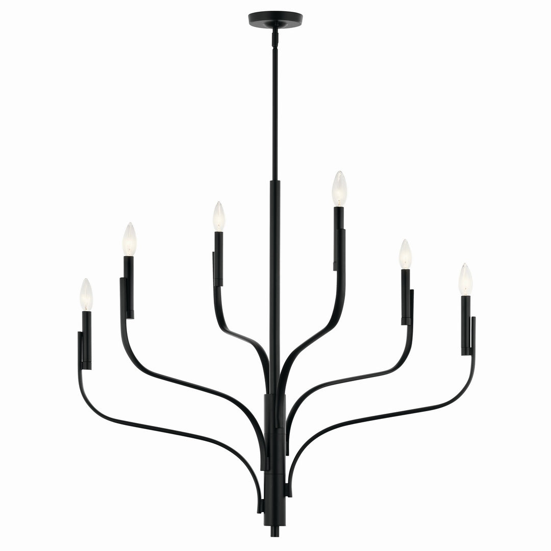 Kichler Canada - 52673BK - Six Light Chandelier - Livadia - Black