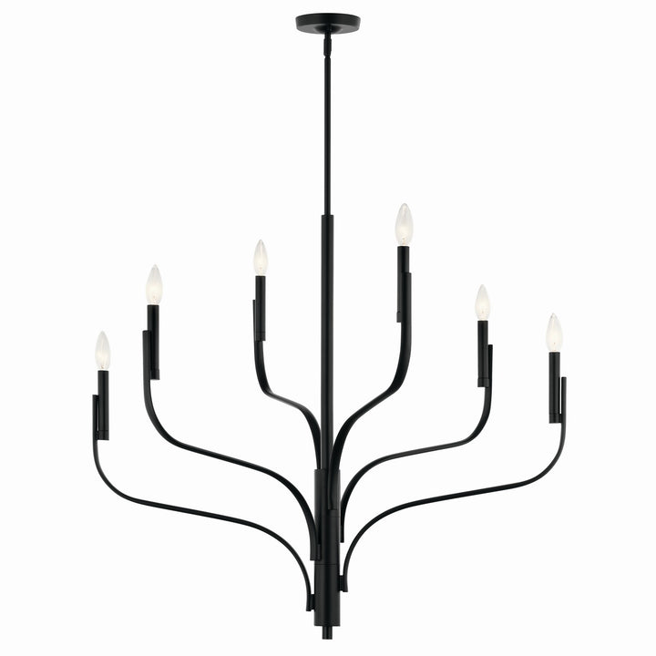Kichler Canada - 52673BK - Six Light Chandelier - Livadia - Black