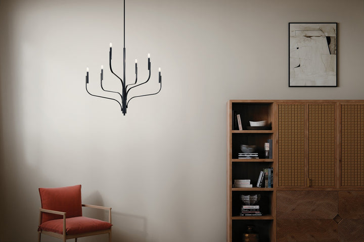 Kichler Canada - 52673BK - Six Light Chandelier - Livadia - Black