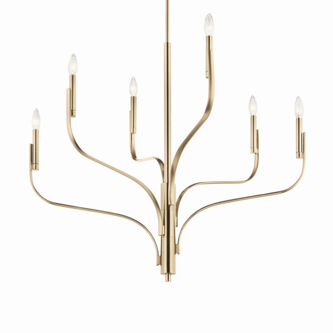 Kichler Canada - 52673CPZ - Six Light Chandelier - Livadia - Champagne Bronze