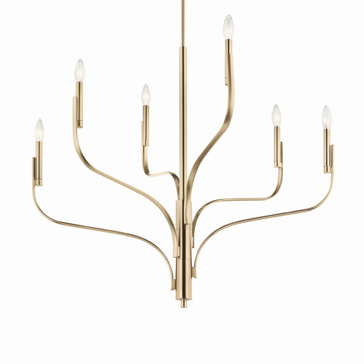 Kichler Canada - 52673CPZ - Six Light Chandelier - Livadia - Champagne Bronze
